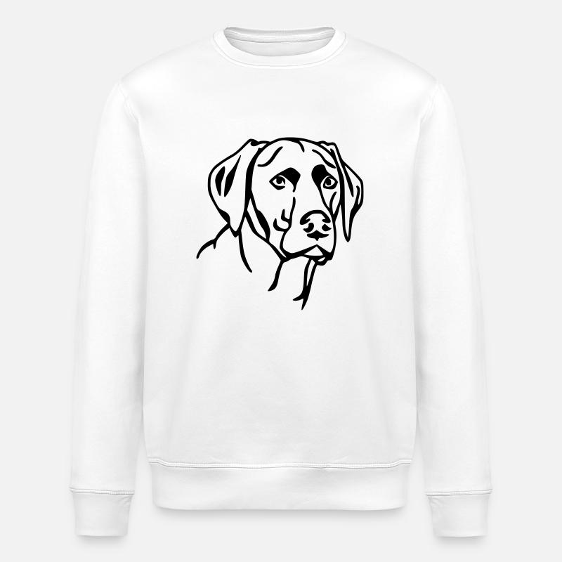 Labrador 2 - Stanley/Stella Unisex Bio-Sweatshirt ROLLER - Weiß