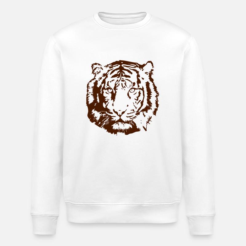 tiger - Stanley/Stella Unisex Bio-Sweatshirt ROLLER - Weiß