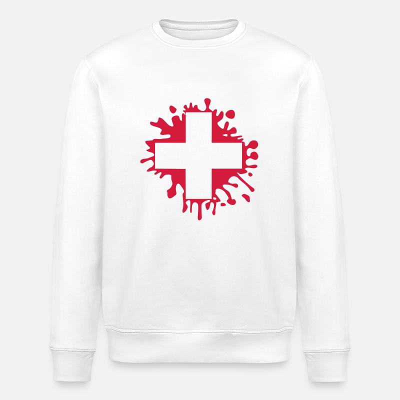 schweiz - Stanley/Stella Unisex Bio-Sweatshirt ROLLER - Weiß
