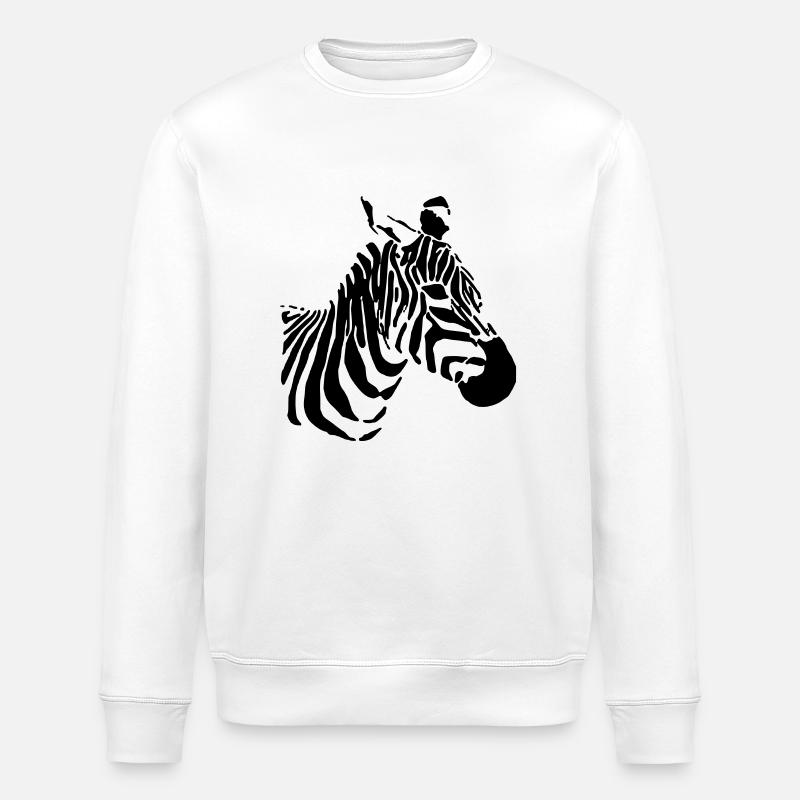 zébre - Sweat bio ROLLER Stanley/Stella Unisexe - blanc