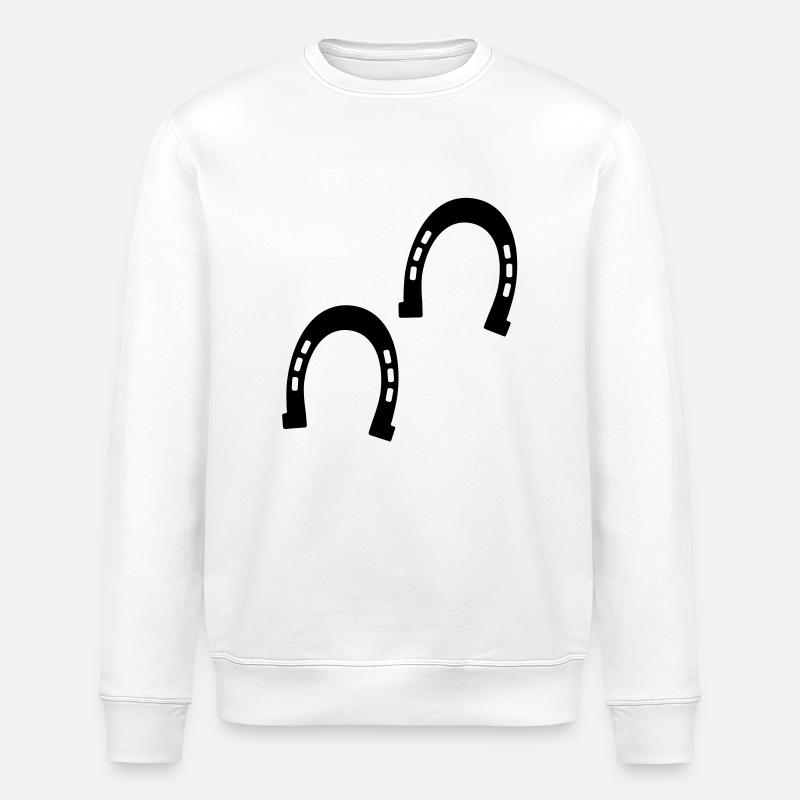 Pferden-Hufe - Stanley/Stella Unisex Bio-Sweatshirt ROLLER - Weiß