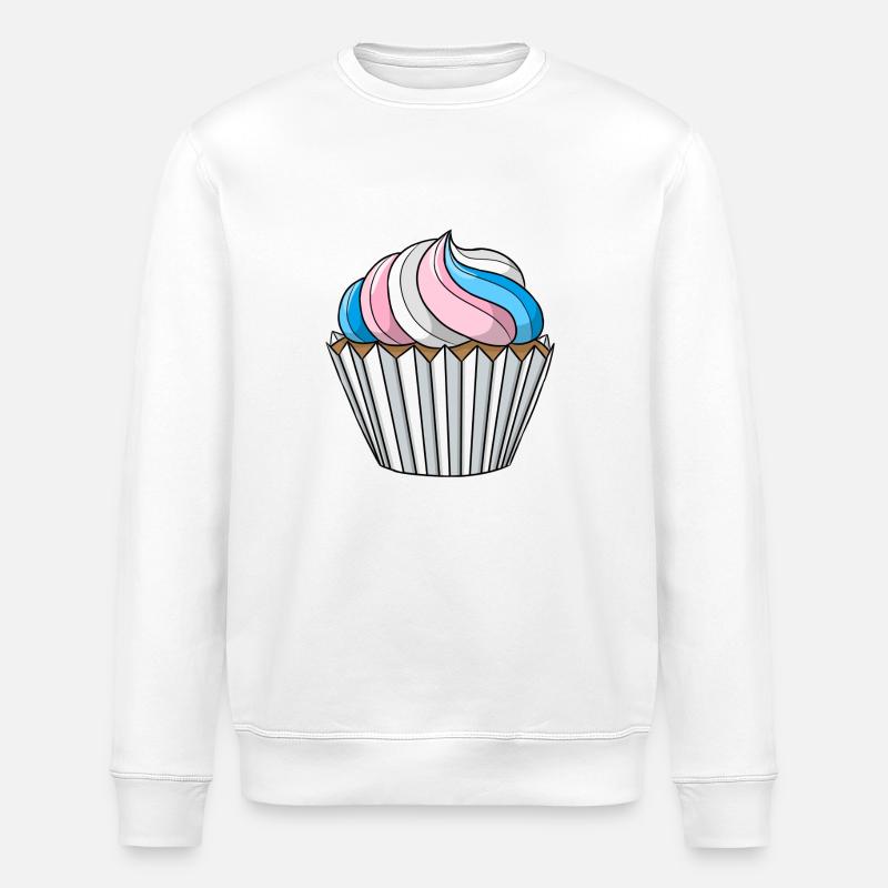 Transgender Pride Cupcake - Stanley/Stella Unisex Bio-Sweatshirt ROLLER - Weiß