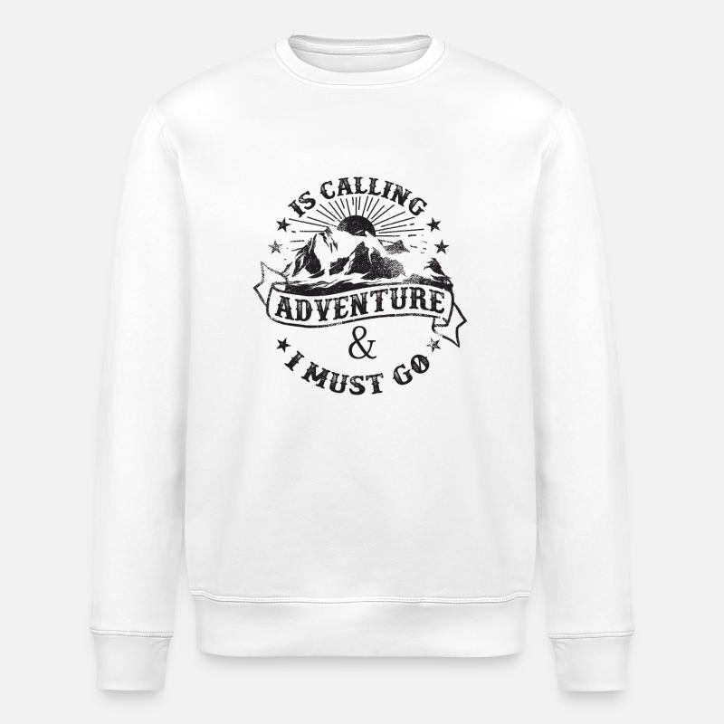 Is-Calling-adventure - Stanley/Stella Unisex Bio-Sweatshirt ROLLER - Weiß