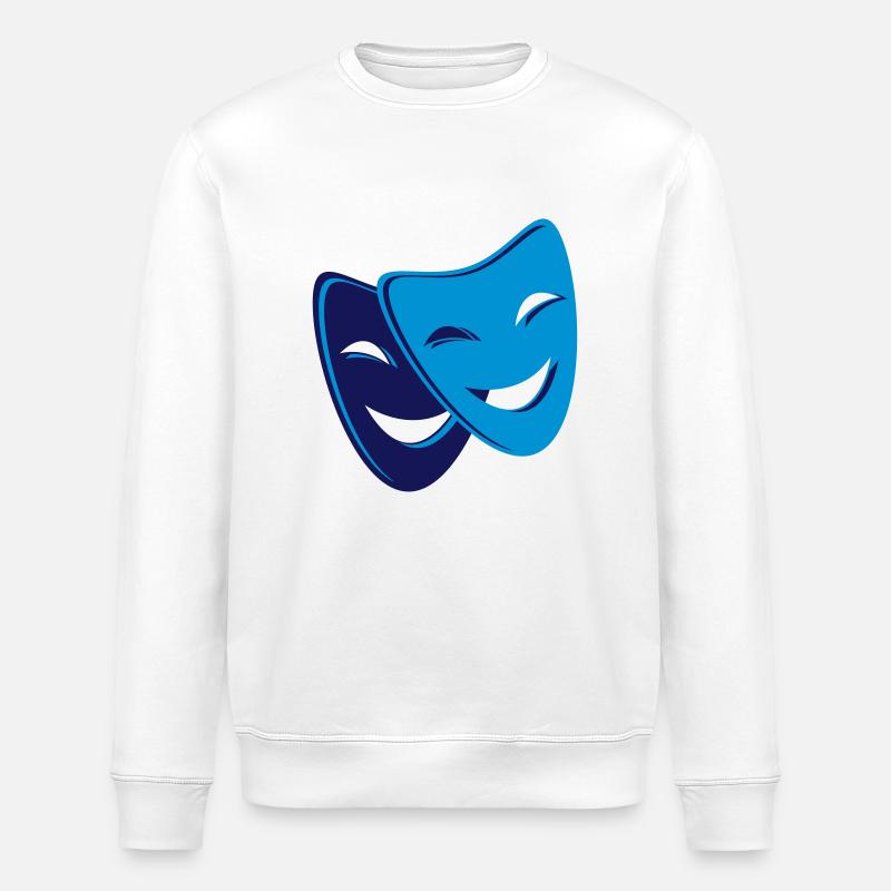 165_masken_2 - Stanley/Stella Unisex Bio-Sweatshirt ROLLER - Weiß
