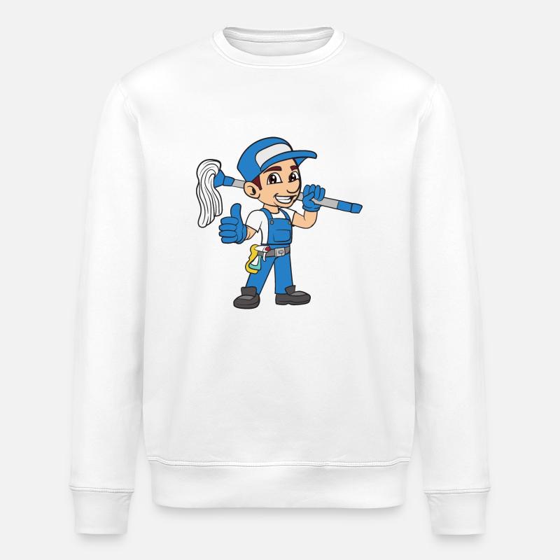 Gebäudereiniger Fensterputzer - Stanley/Stella Unisex Bio-Sweatshirt ROLLER - Weiß