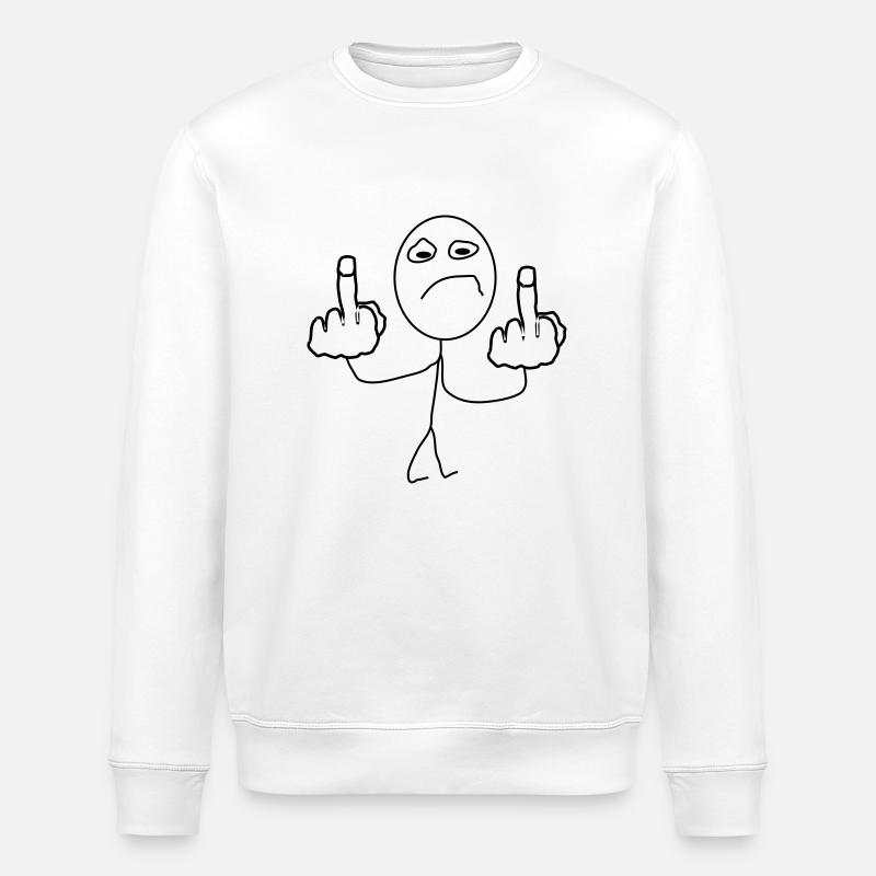 rage comic, comique fureur, comme un patron, mon - Sweat bio ROLLER Stanley/Stella Unisexe - blanc