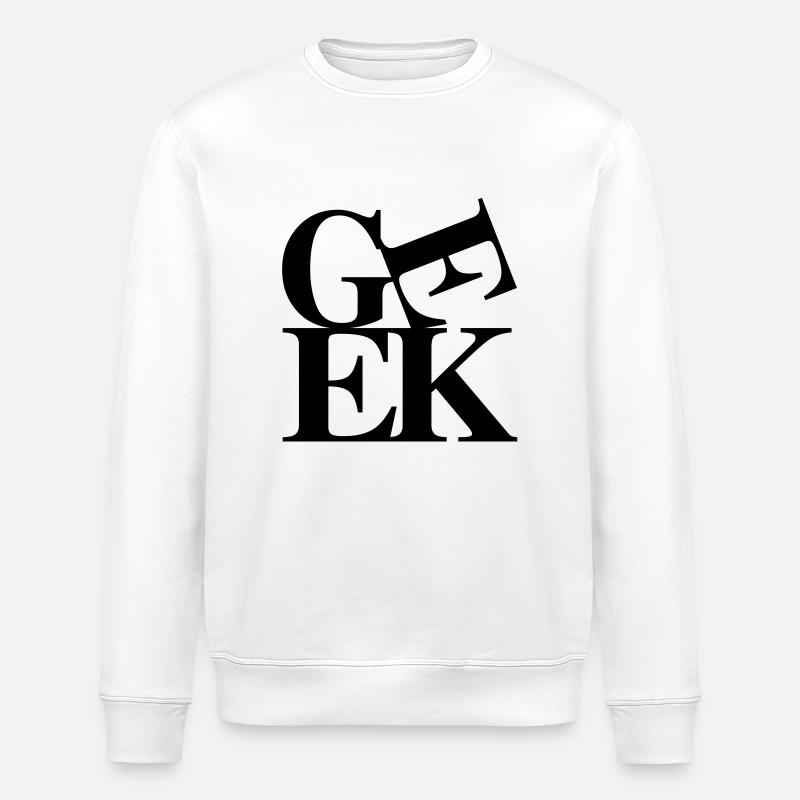 geek - Stanley/Stella Unisex Bio-Sweatshirt ROLLER - Weiß