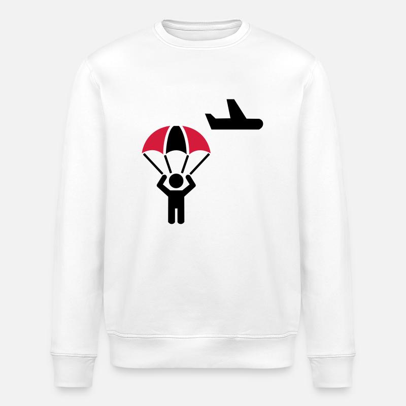 Parachutistes - Sweat bio ROLLER Stanley/Stella Unisexe - blanc