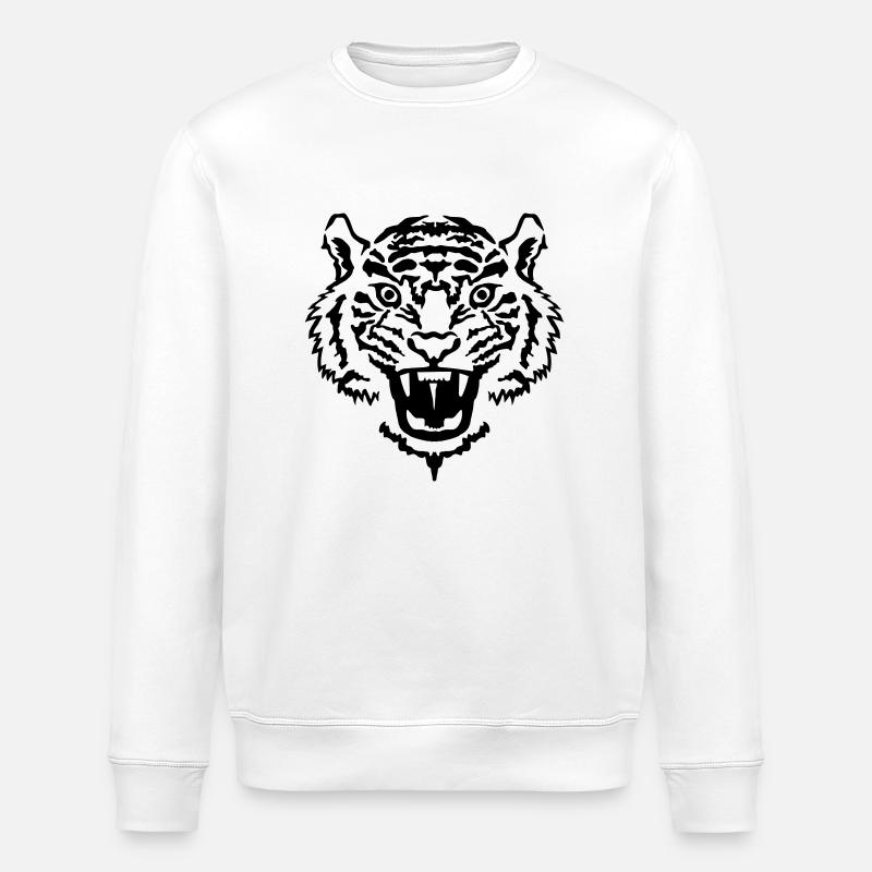 Tiger - Stanley/Stella Unisex Bio-Sweatshirt ROLLER - Weiß