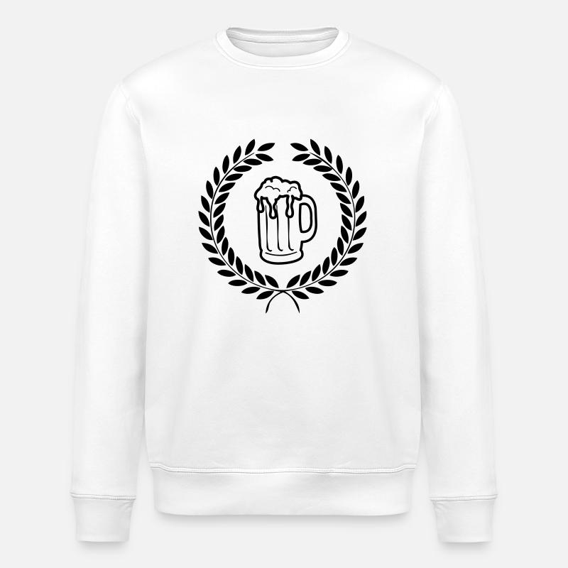 bier_01 - Stanley/Stella ROLLER Unisex Organic Sweatshirt - white