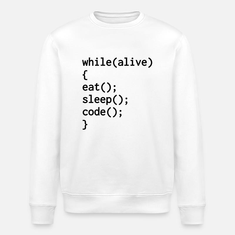 Developer Entwickler Développeur Computer Geek - Stanley/Stella ROLLER Unisex Organic Sweatshirt - white