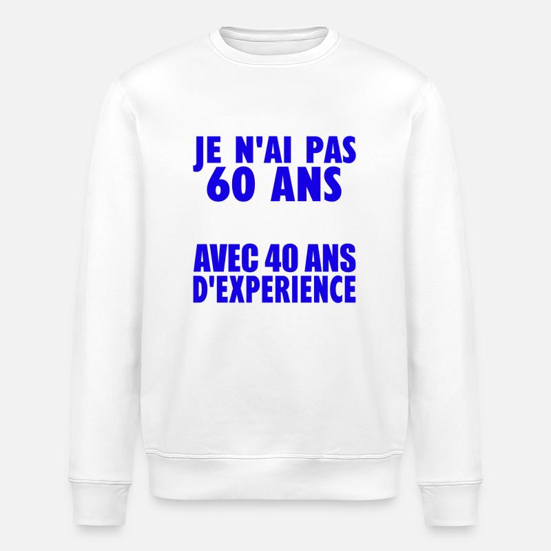 60 ans - Stanley/Stella Unisex Bio-Sweatshirt ROLLER - Weiß