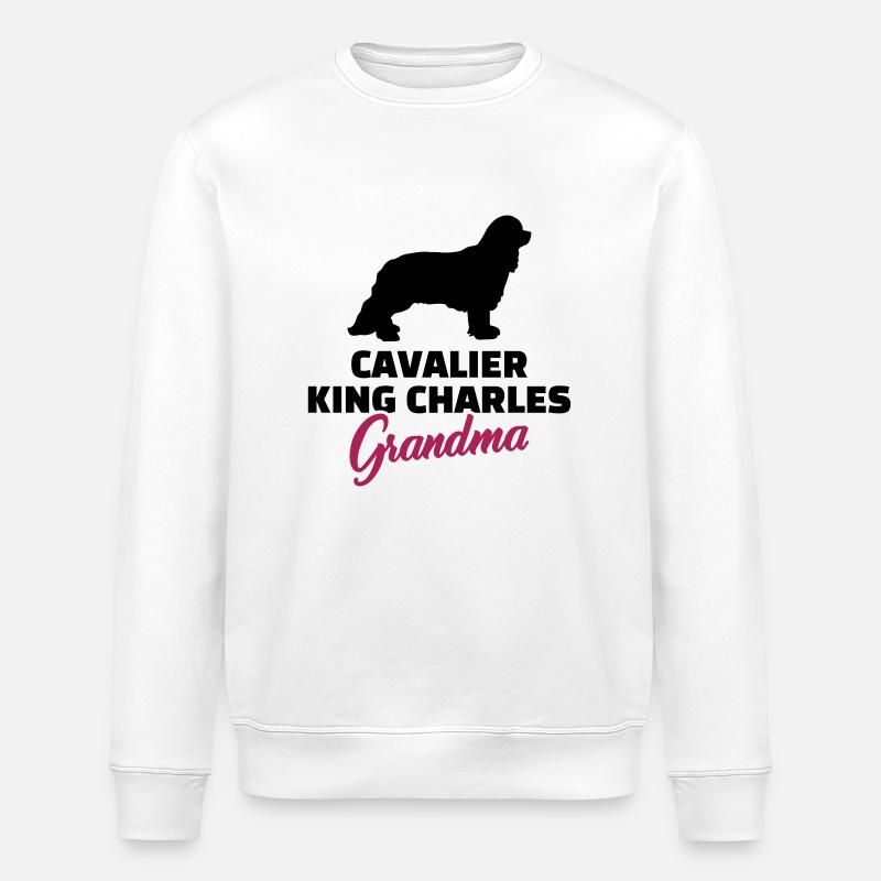 Cavalier King Charles - Stanley/Stella Unisex Bio-Sweatshirt ROLLER - Weiß