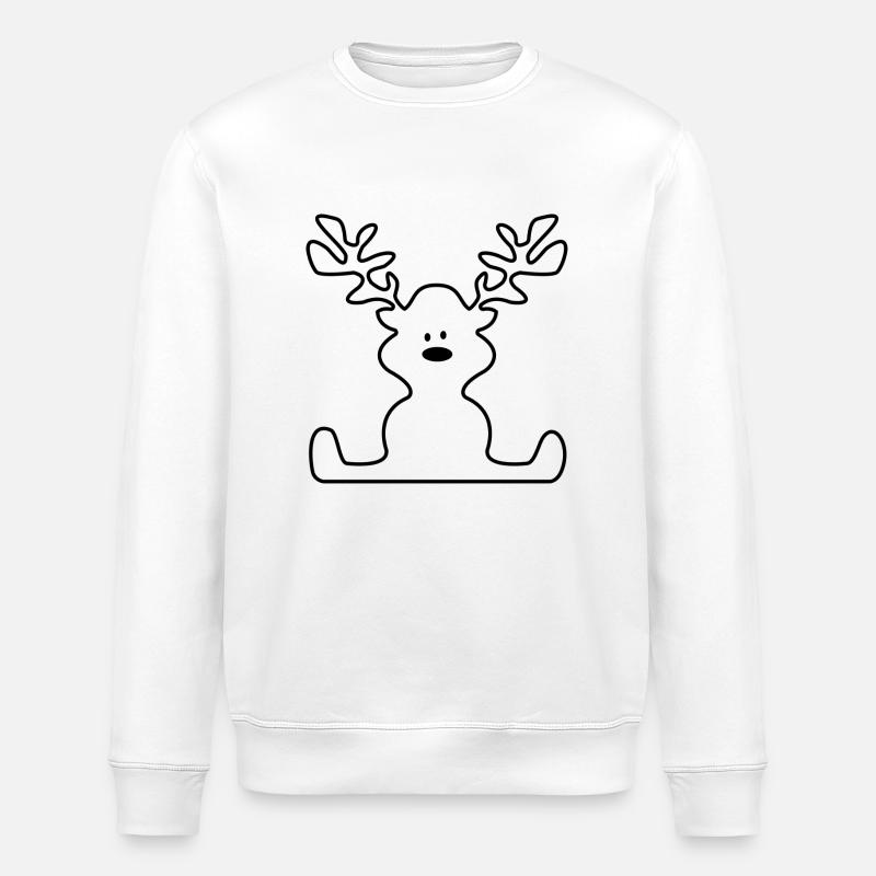 moose - Stanley/Stella ROLLER Unisex Organic Sweatshirt - white