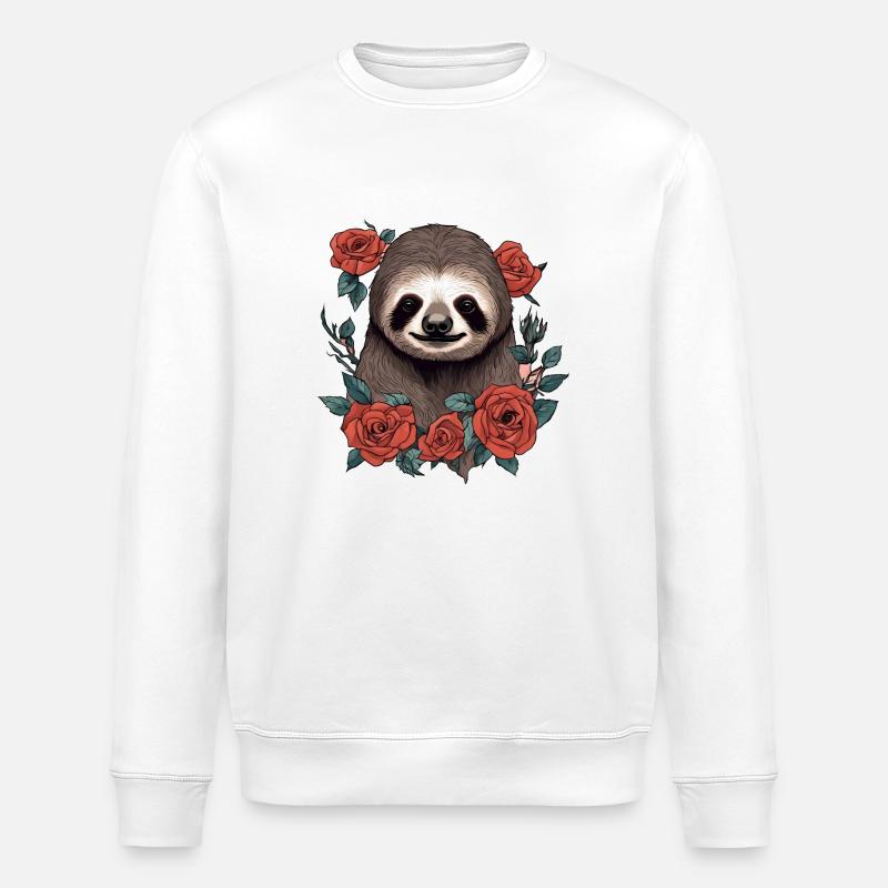 Faultier - Stanley/Stella Unisex Bio-Sweatshirt ROLLER - Weiß