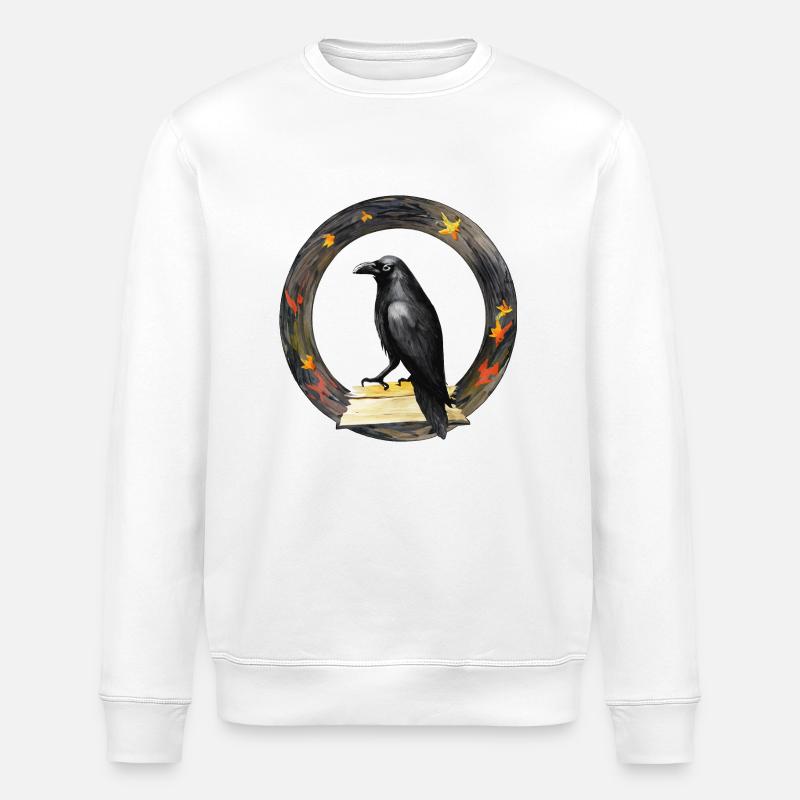 Le corbeau - Sweat bio ROLLER Stanley/Stella Unisexe - blanc