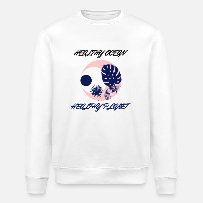 Meeresschutz - Stanley/Stella Unisex Bio-Sweatshirt ROLLER - Weiß