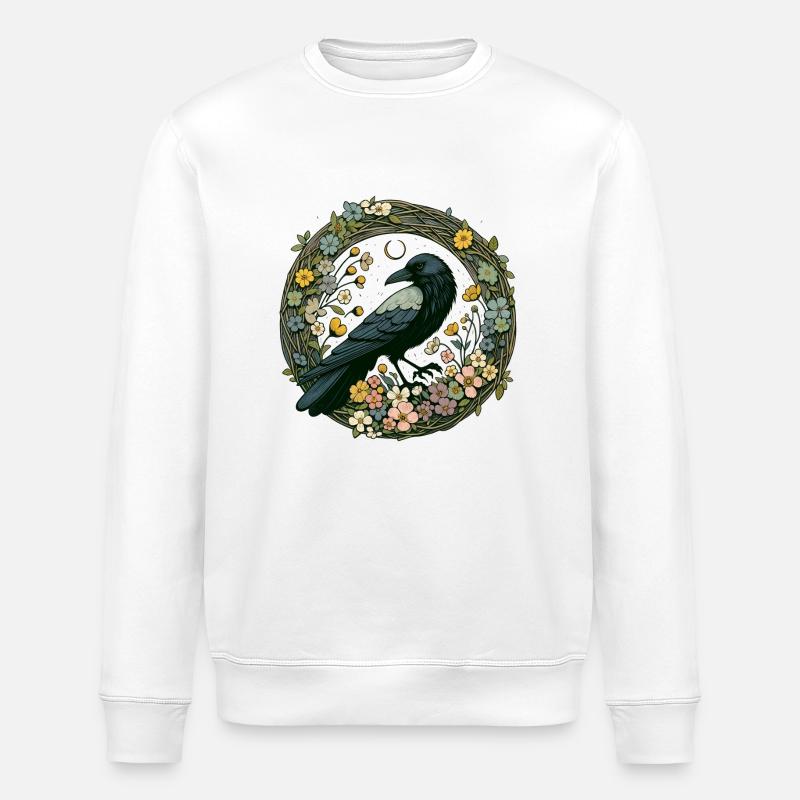 Corbeau - Sweat bio ROLLER Stanley/Stella Unisexe - blanc