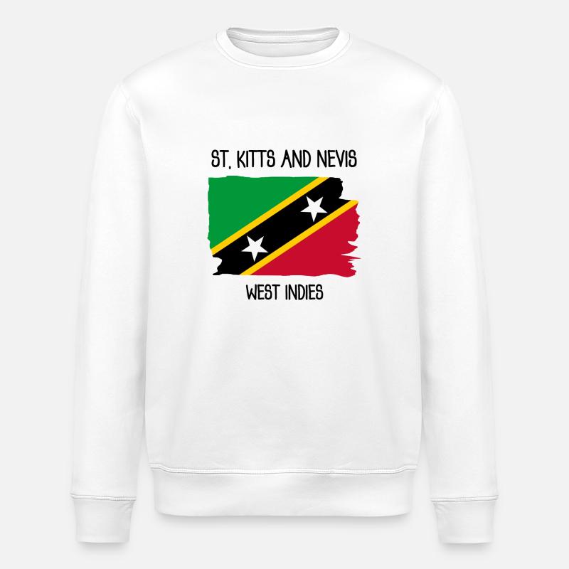 Saint-Kitts-et-Nevis - Caraïbes - Antilles - Sweat bio ROLLER Stanley/Stella Unisexe - blanc