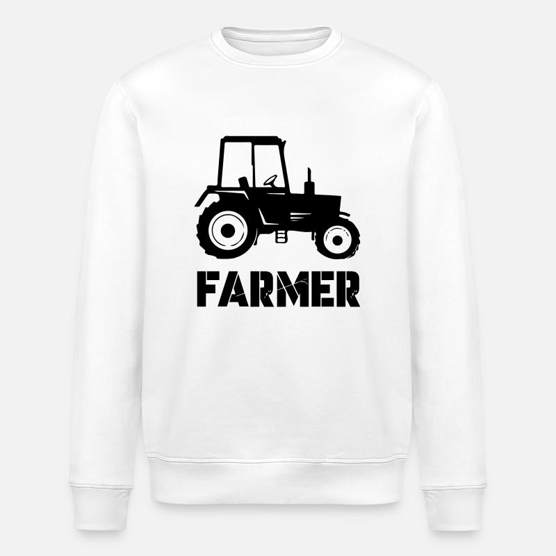 traktor farmer - Stanley/Stella Unisex Bio-Sweatshirt ROLLER - Weiß