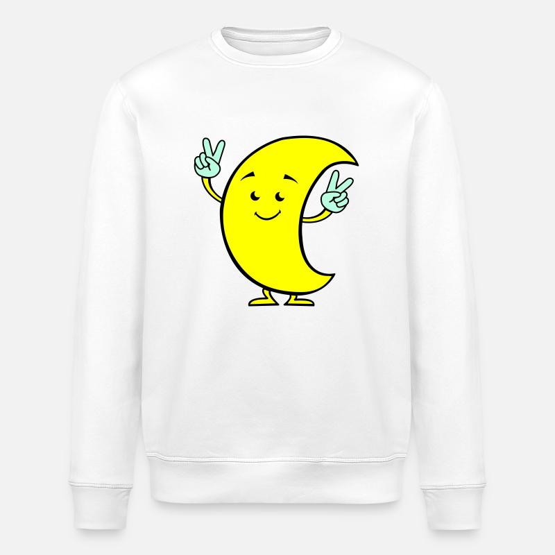 Moon Comic 02 - Stanley/Stella ROLLER Unisex Organic Sweatshirt - white