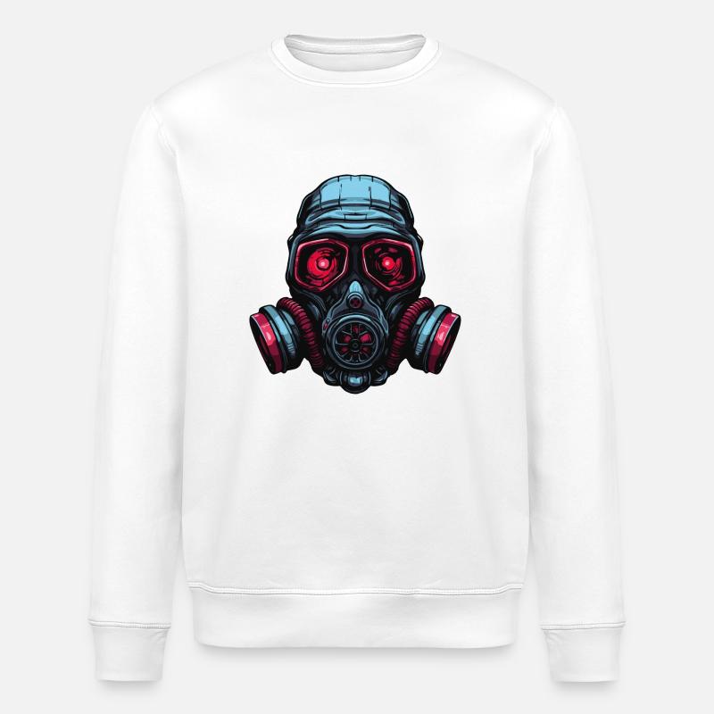 Masque à gaz - Sweat bio ROLLER Stanley/Stella Unisexe - blanc