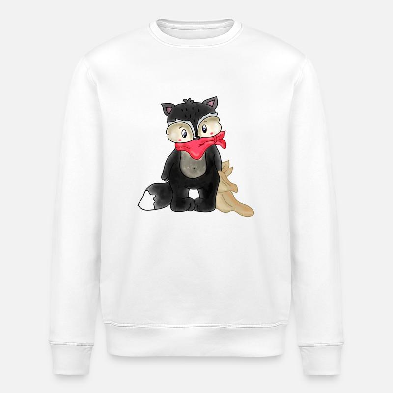 raton laveur avec douillette - Sweat bio ROLLER Stanley/Stella Unisexe - blanc