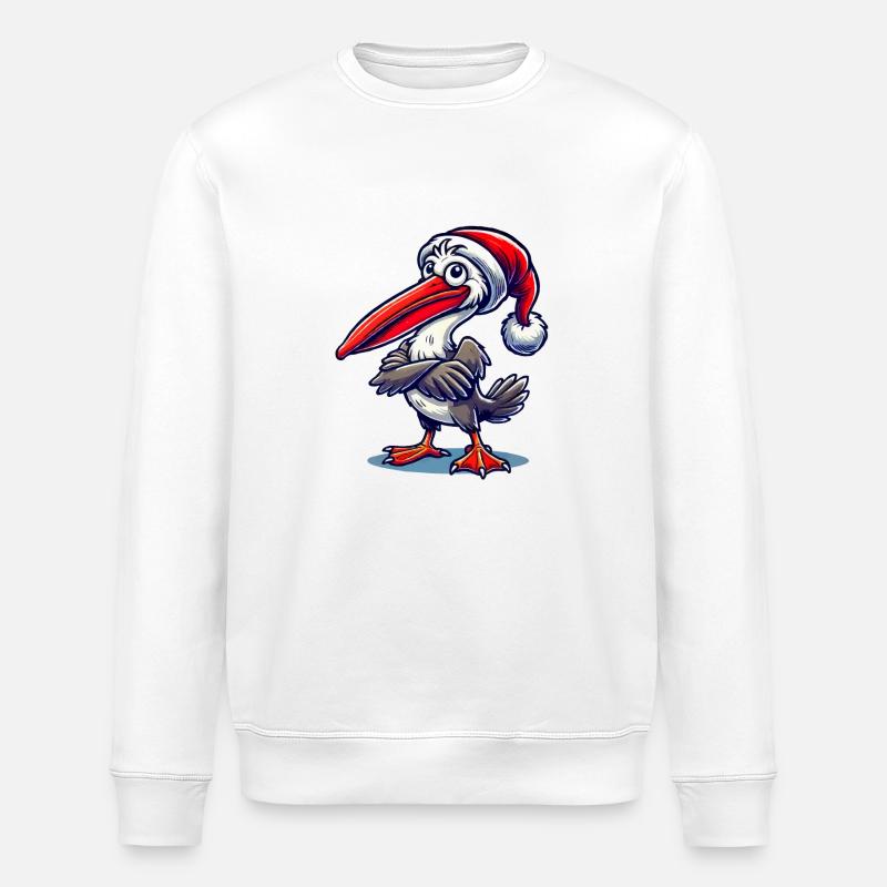 Noël au pélican - Sweat bio ROLLER Stanley/Stella Unisexe - blanc