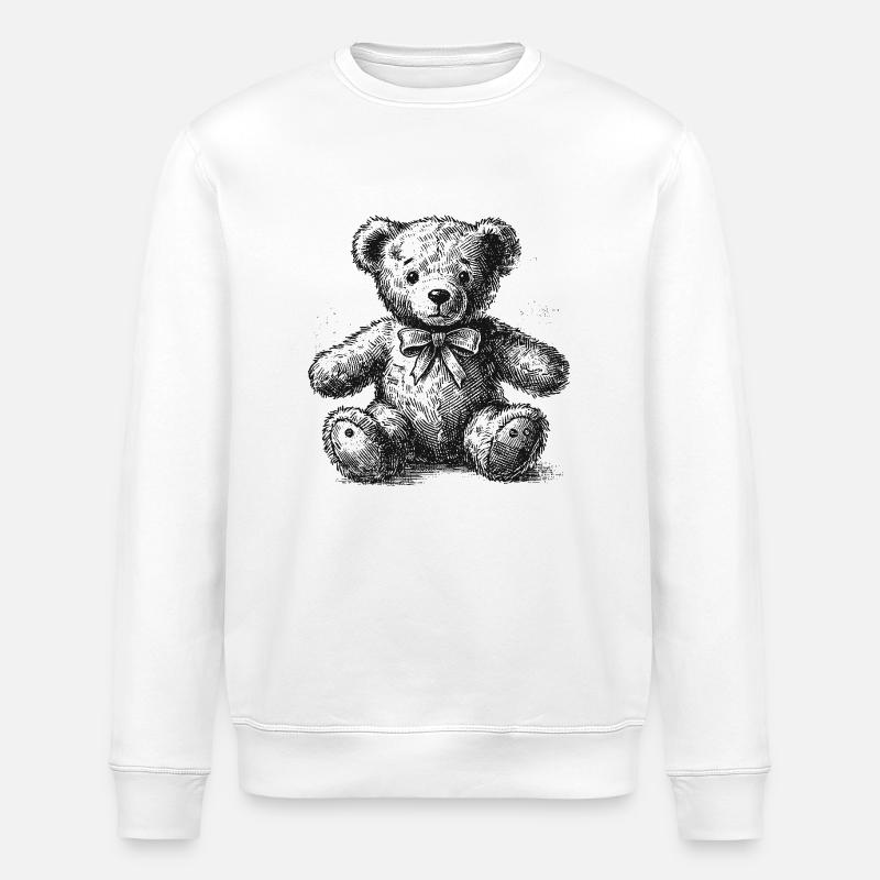 Teddybär - Stanley/Stella Unisex Bio-Sweatshirt ROLLER - Weiß