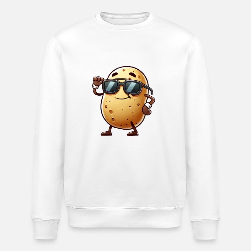 Kartoffel Comic - Stanley/Stella Unisex Bio-Sweatshirt ROLLER - Weiß