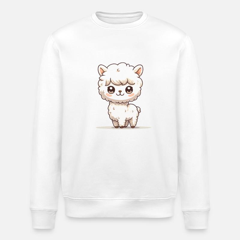 alpaka comic - Stanley/Stella Unisex Bio-Sweatshirt ROLLER - Weiß