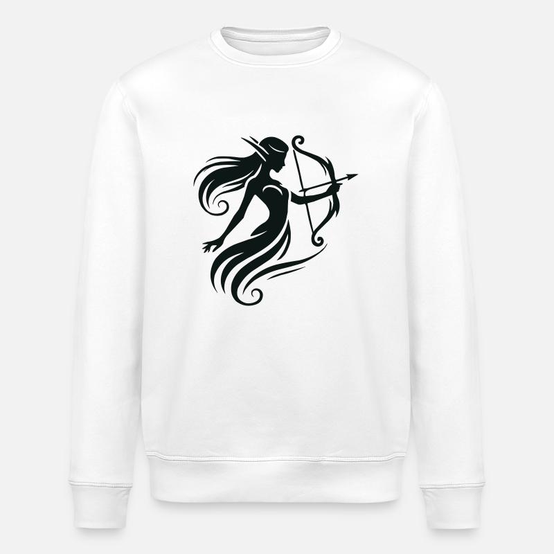 Arc et flèche d’elfe - Sweat bio ROLLER Stanley/Stella Unisexe - blanc