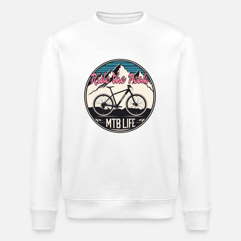 MTB Life - Stanley/Stella Unisex Bio-Sweatshirt ROLLER - Weiß