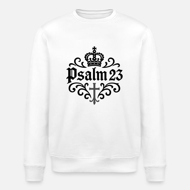 Psaume 23 Chrétien - Sweat bio ROLLER Stanley/Stella Unisexe - blanc