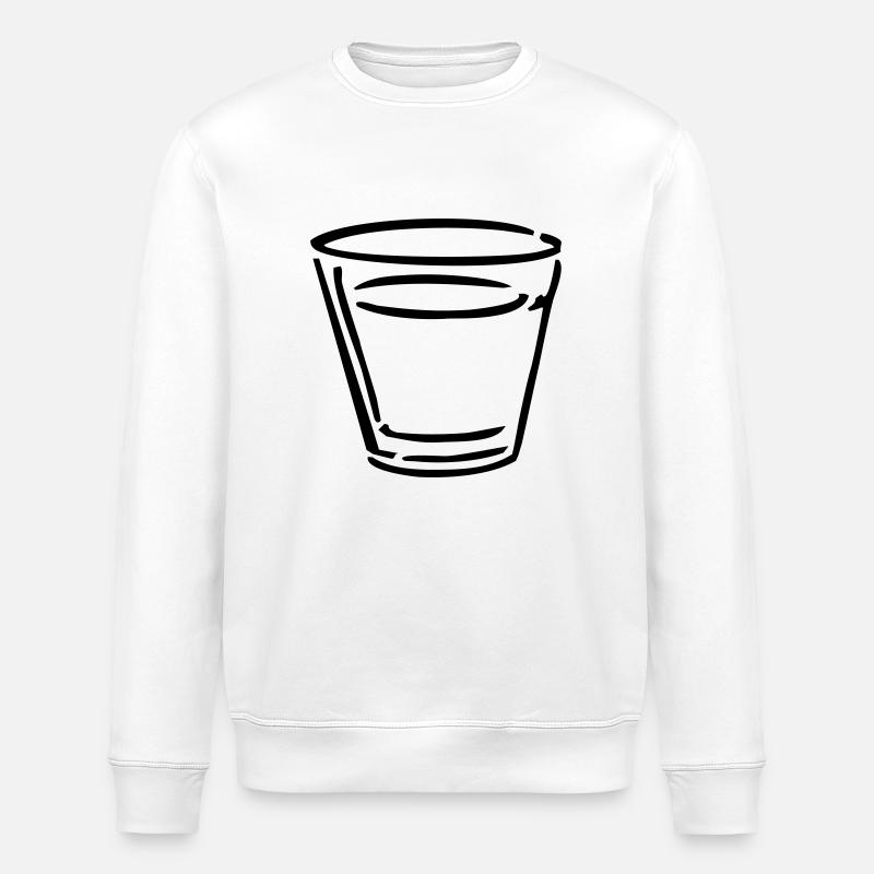 1farb de verre de Whiskey - Sweat bio ROLLER Stanley/Stella Unisexe - blanc