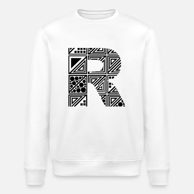 Buchstabe R - Stanley/Stella Unisex Bio-Sweatshirt ROLLER - Weiß