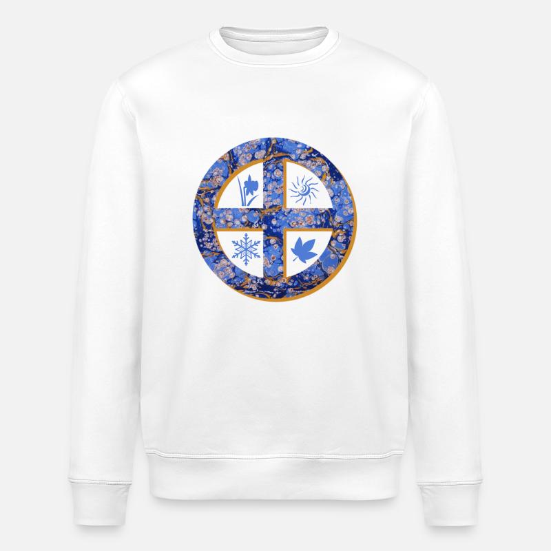 sun cross e 112 - Stanley/Stella ROLLER Unisex Organic Sweatshirt - white