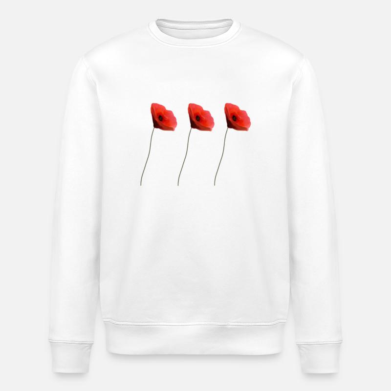 coquelicot - Sweat bio ROLLER Stanley/Stella Unisexe - blanc