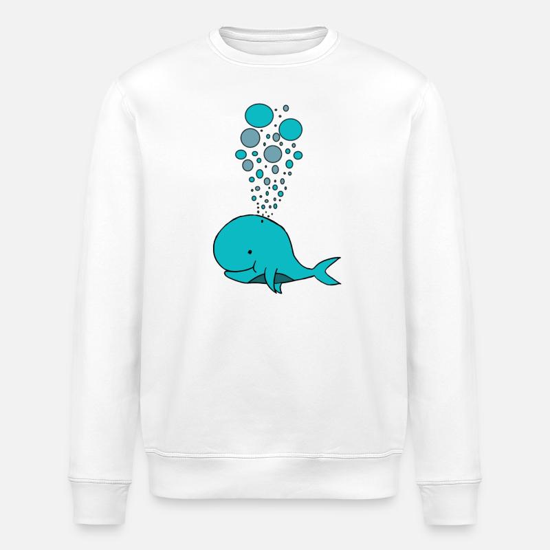Petite baleine - Sweat bio ROLLER Stanley/Stella Unisexe - blanc
