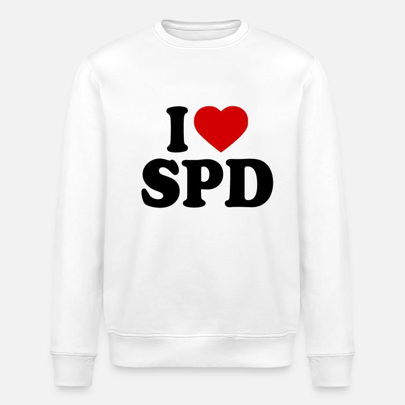 I love spd - Stanley/Stella Unisex Bio-Sweatshirt ROLLER - Weiß