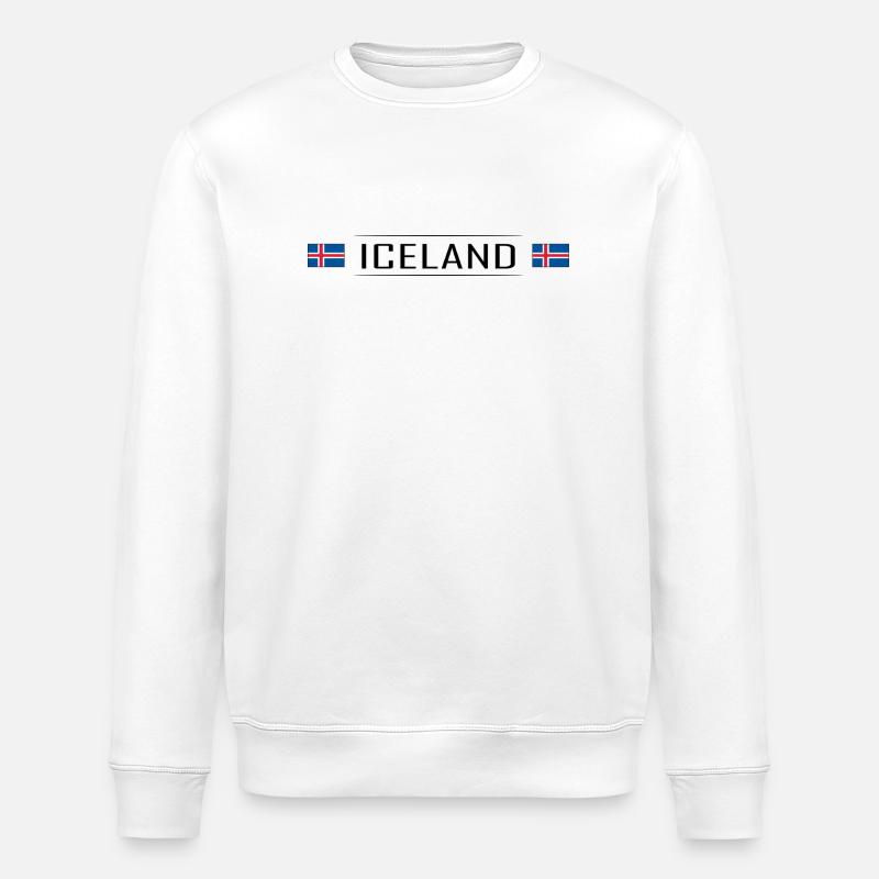 Islande Terre Islande Scandinavie Vacances - Sweat bio ROLLER Stanley/Stella Unisexe - blanc
