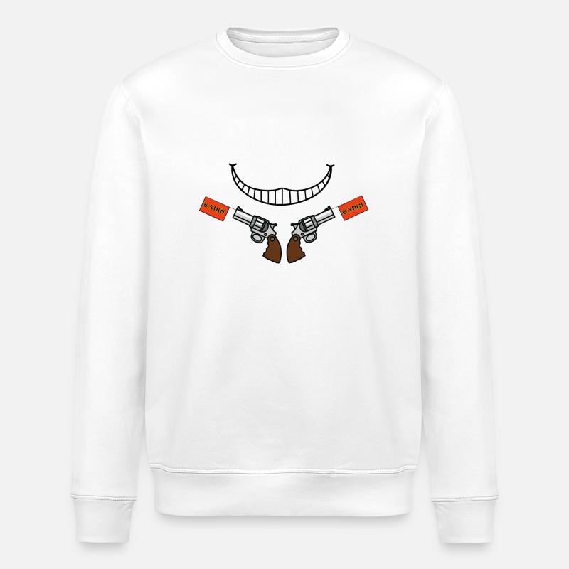 Smile gun - Sweat bio ROLLER Stanley/Stella Unisexe - blanc
