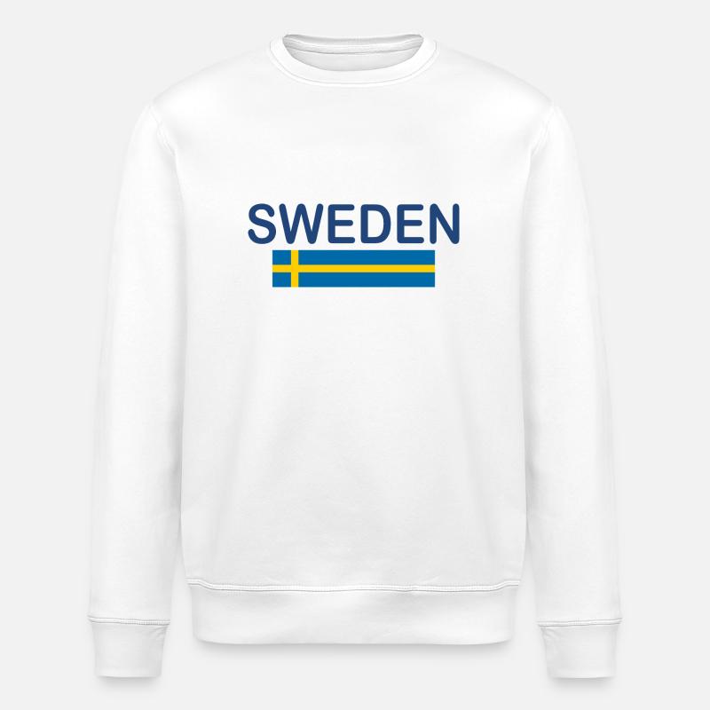 Schweden flagge - Stanley/Stella Unisex Bio-Sweatshirt ROLLER - Weiß
