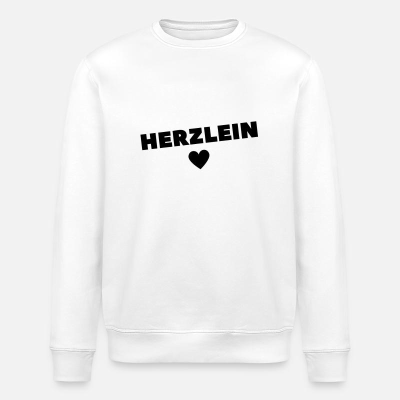 Herzlein Lieblingsmensch Geschenkidee - Stanley/Stella Unisex Bio-Sweatshirt ROLLER - Weiß