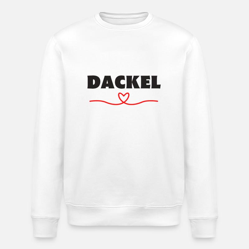 Dackel Dackelfreund Dackelliebe Hundemensch - Stanley/Stella Unisex Bio-Sweatshirt ROLLER - Weiß