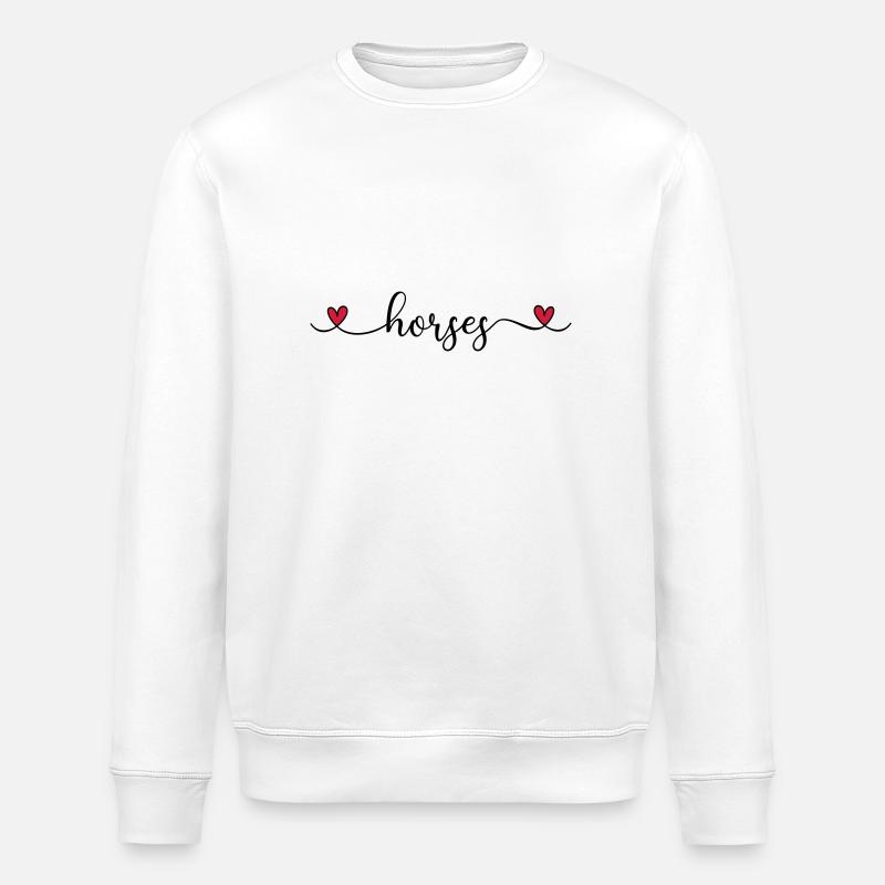 Ich liebe Pferde - Stanley/Stella Unisex Bio-Sweatshirt ROLLER - Weiß