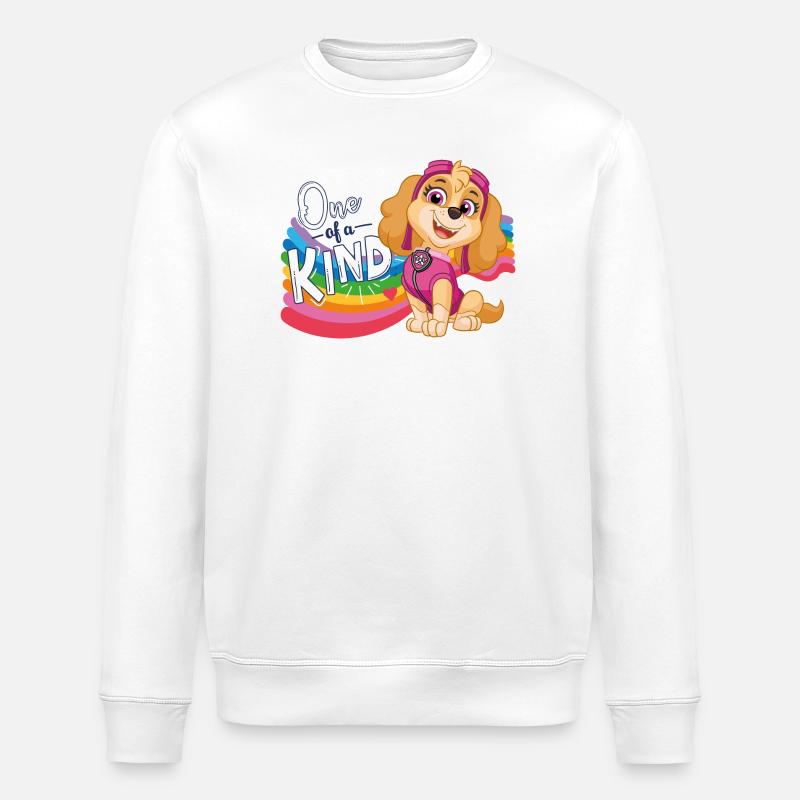 Paw Patrol Skye Regenbogen-Design - Stanley/Stella Unisex Bio-Sweatshirt ROLLER - Weiß