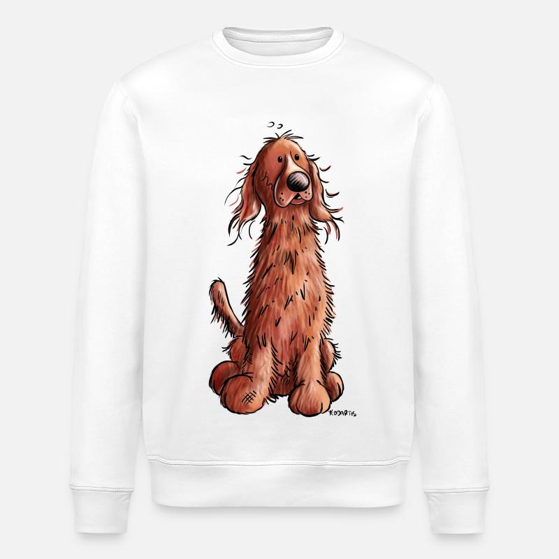 Süßer Irish Setter - Stanley/Stella Unisex Bio-Sweatshirt ROLLER - Weiß