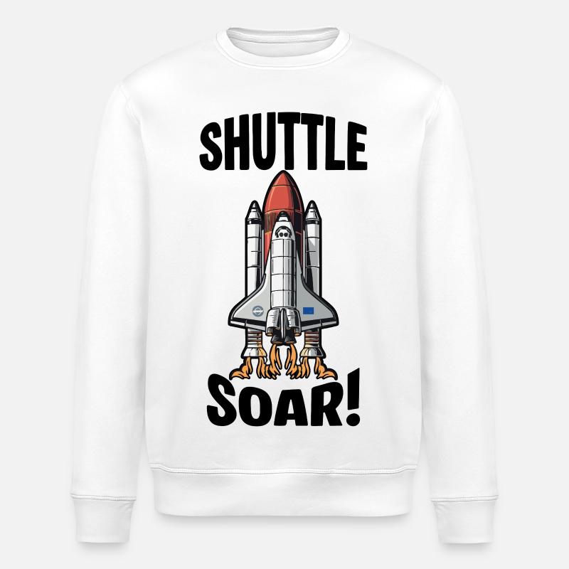Navette Spatiale Décollage Shuttle Soar - Sweat bio ROLLER Stanley/Stella Unisexe - blanc