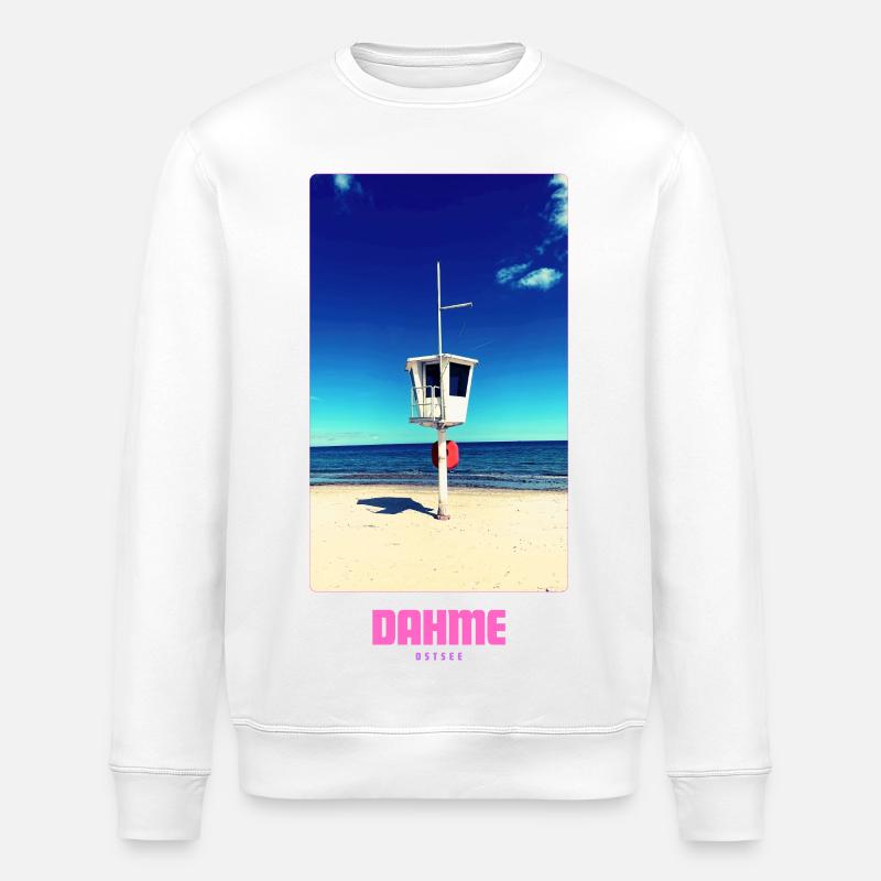 DAHME BEACH - Stanley/Stella Unisex Bio-Sweatshirt ROLLER - Weiß